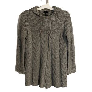 BCBG‎ MaxAzria Hoody Wool Blend Sweater